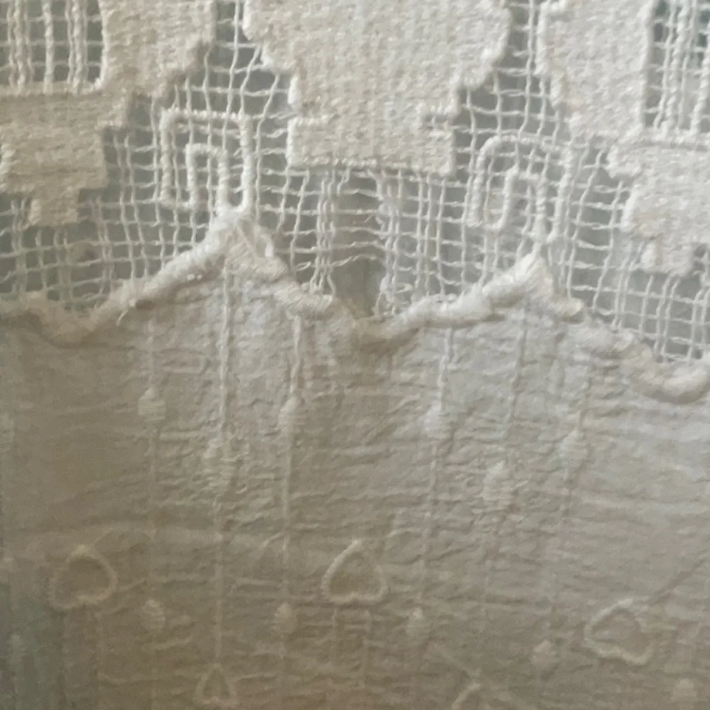 Chico's White Lace with Fringe Poncho - Picture 6 of 7